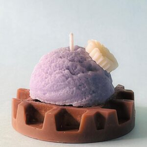 Ice Cream Waffle Candle